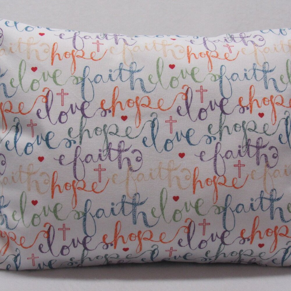 Hope, Faith, Love Travel Pillow